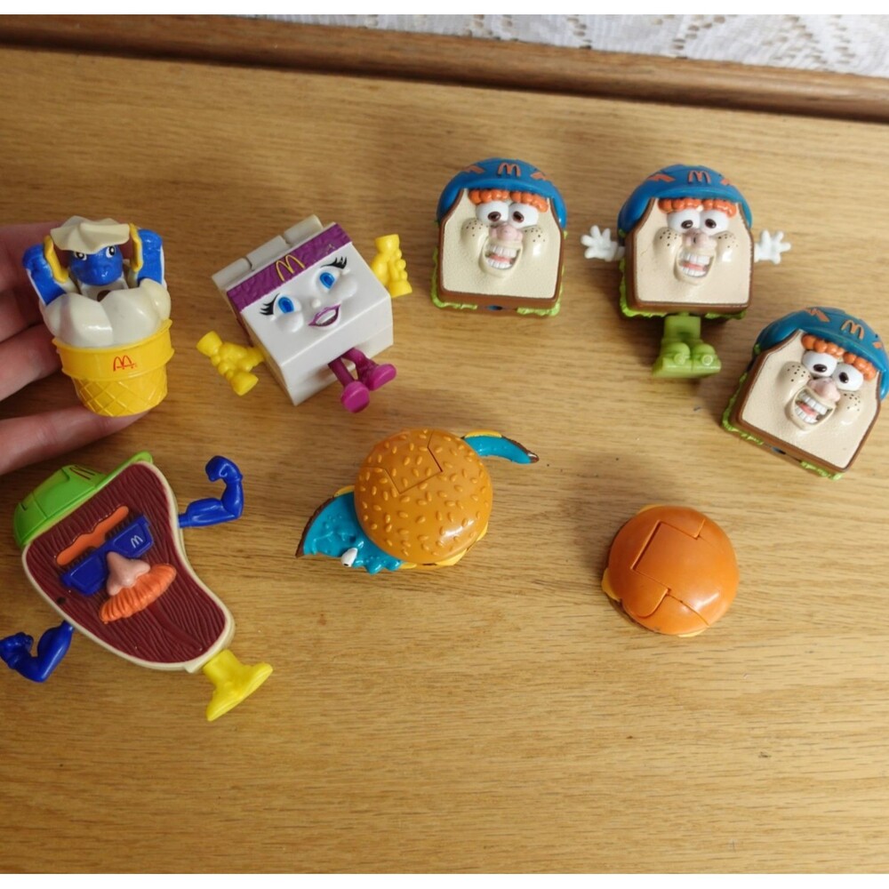 1988-1990-1993 McDonalds Changeables Food Transformer Toys Vintage LOT of 8
